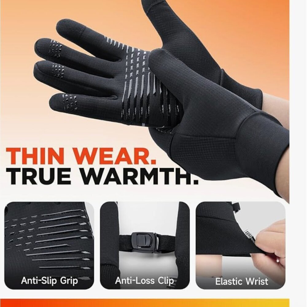 NEW Winter Gloves Lightweight Anti-Slip Size Large - Picture 3 of 3